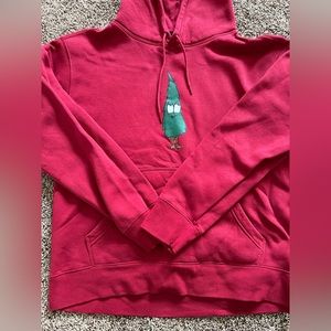 NIKE hoodie with Christmas tree dark red color Size M